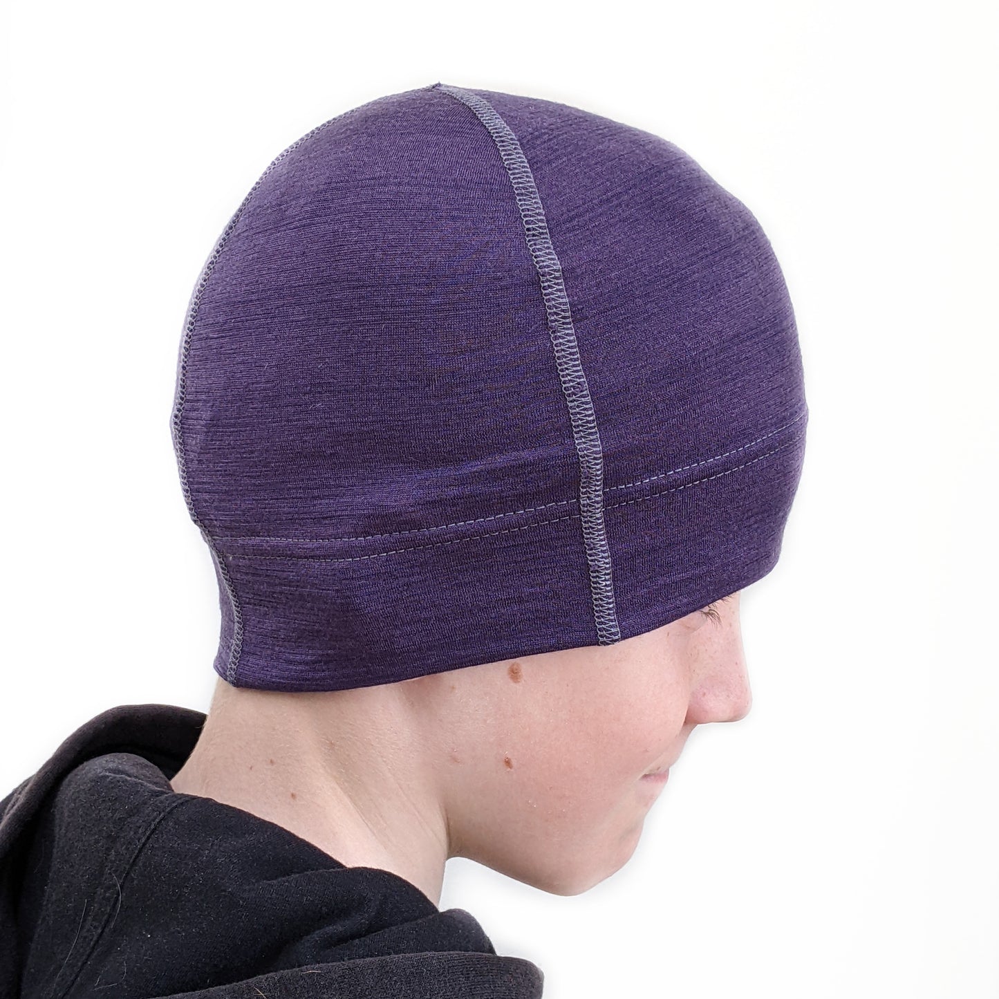 Plum Merino Wool Beanie