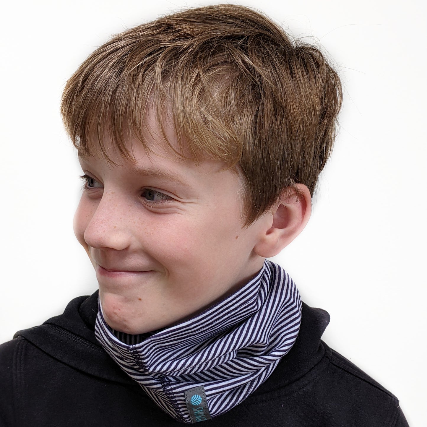 Gothic Grape Stripe Merino Wool Neck Gaiter