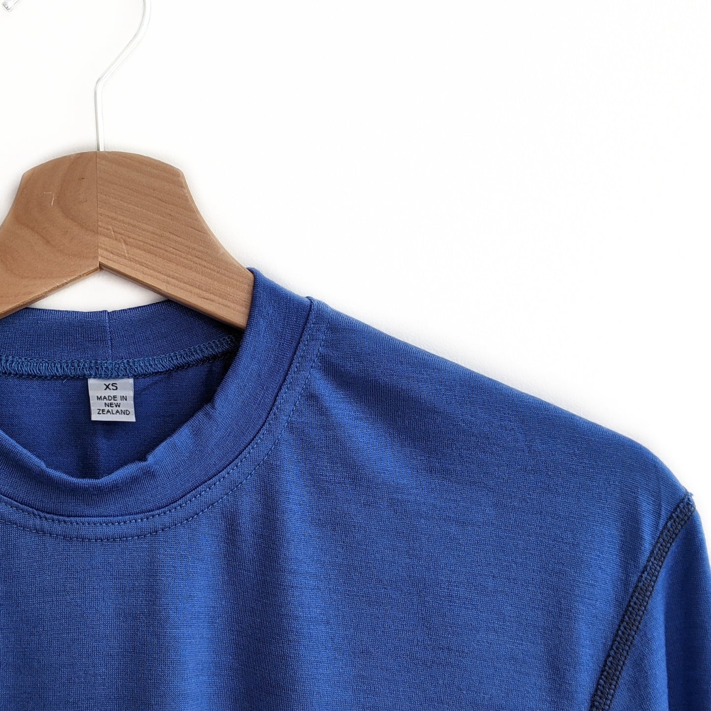 Lapis Blue Merino Wool Mens Top