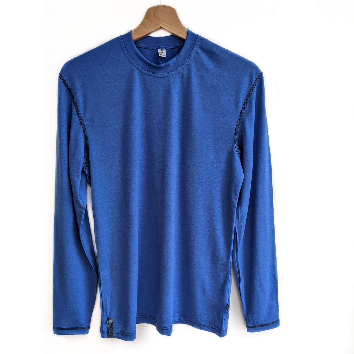 Lapis Blue Merino Wool Mens Top