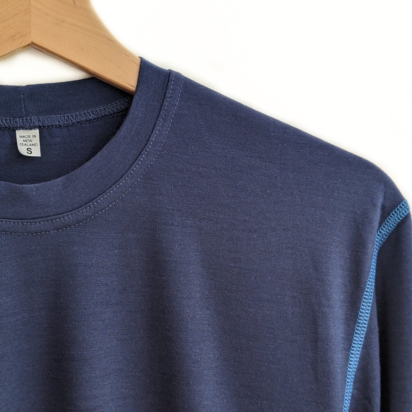 Blue Night Merino Wool Mens Top