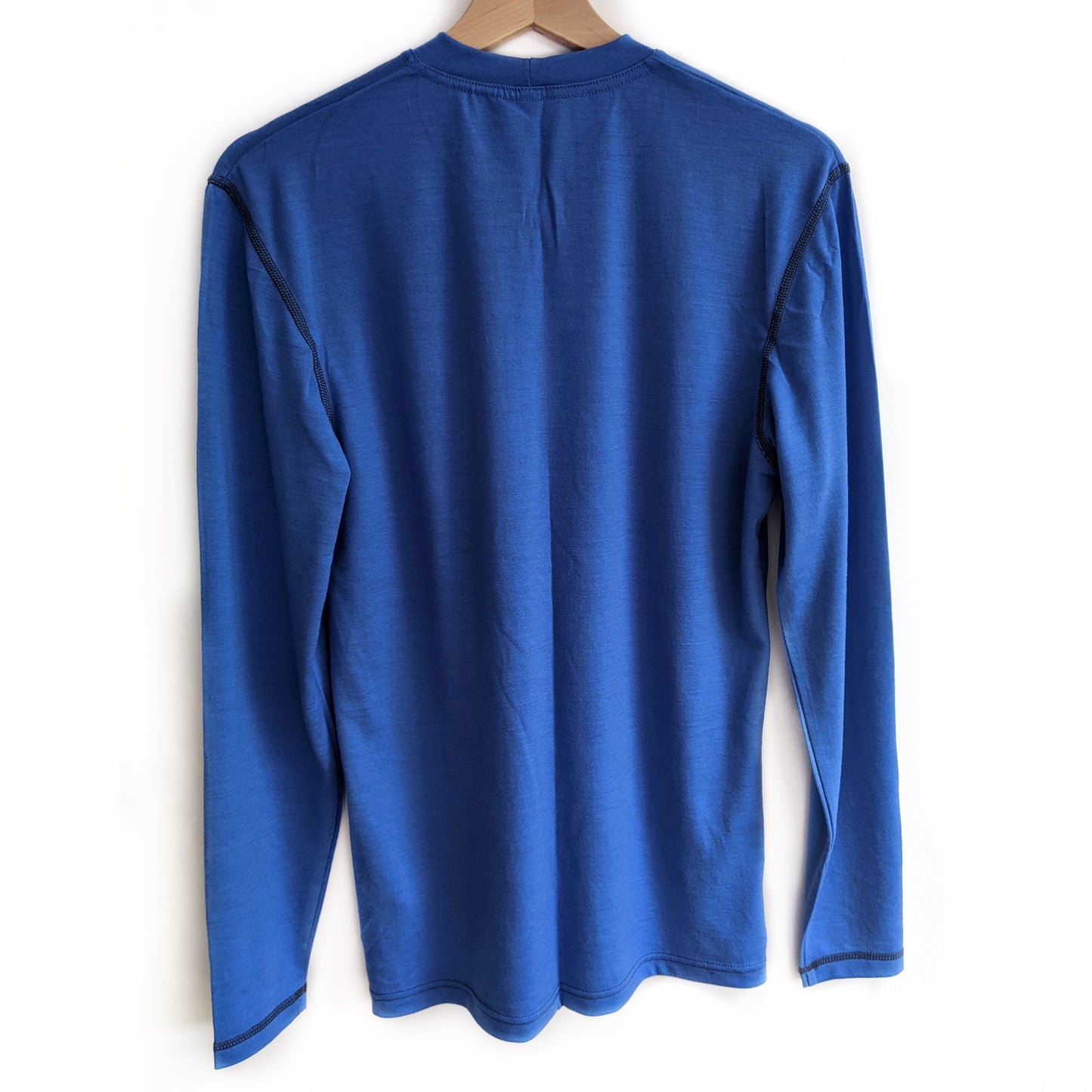 Lapis Blue Merino Wool Mens Top