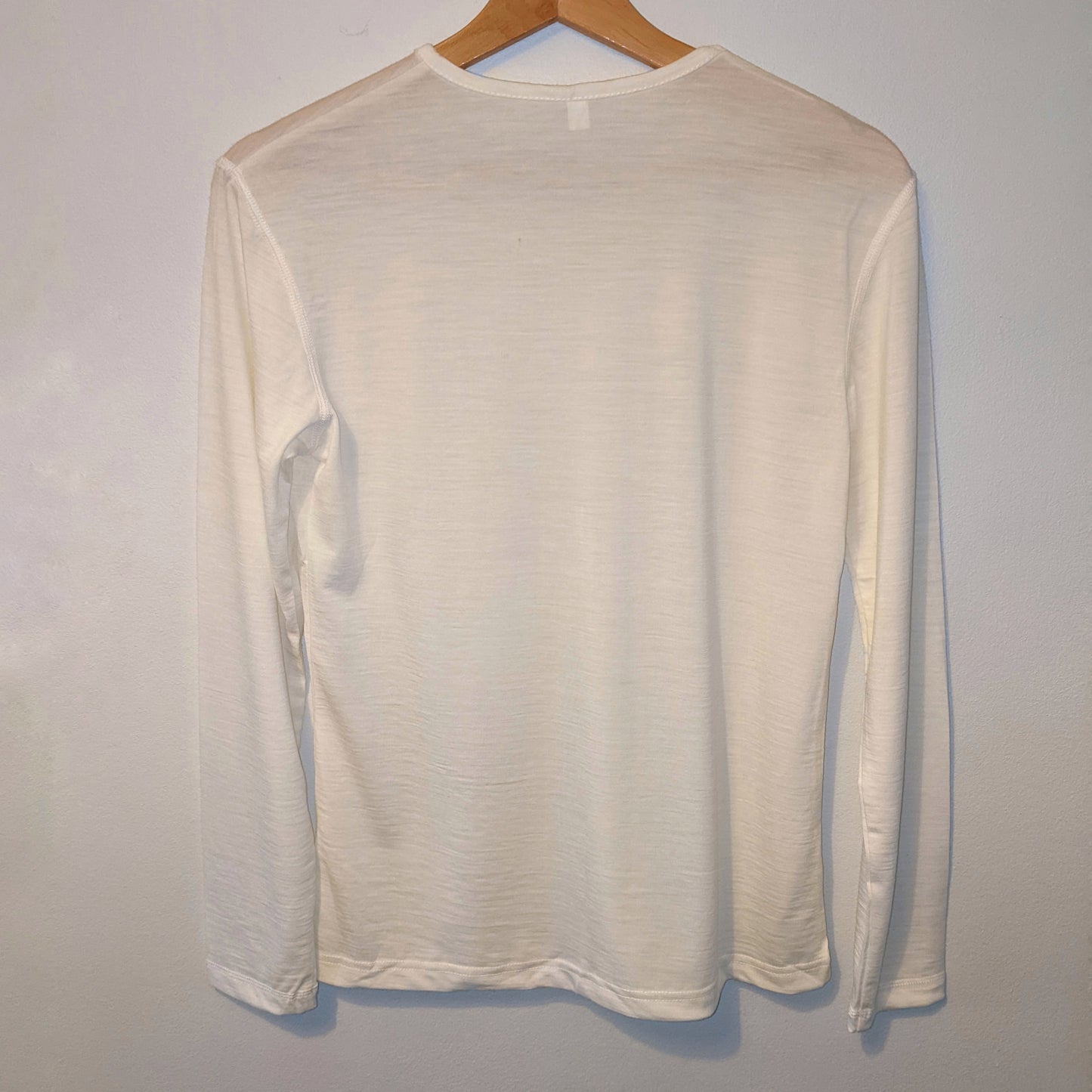 Soft White Long Sleeved Merino Wool Womens Vest