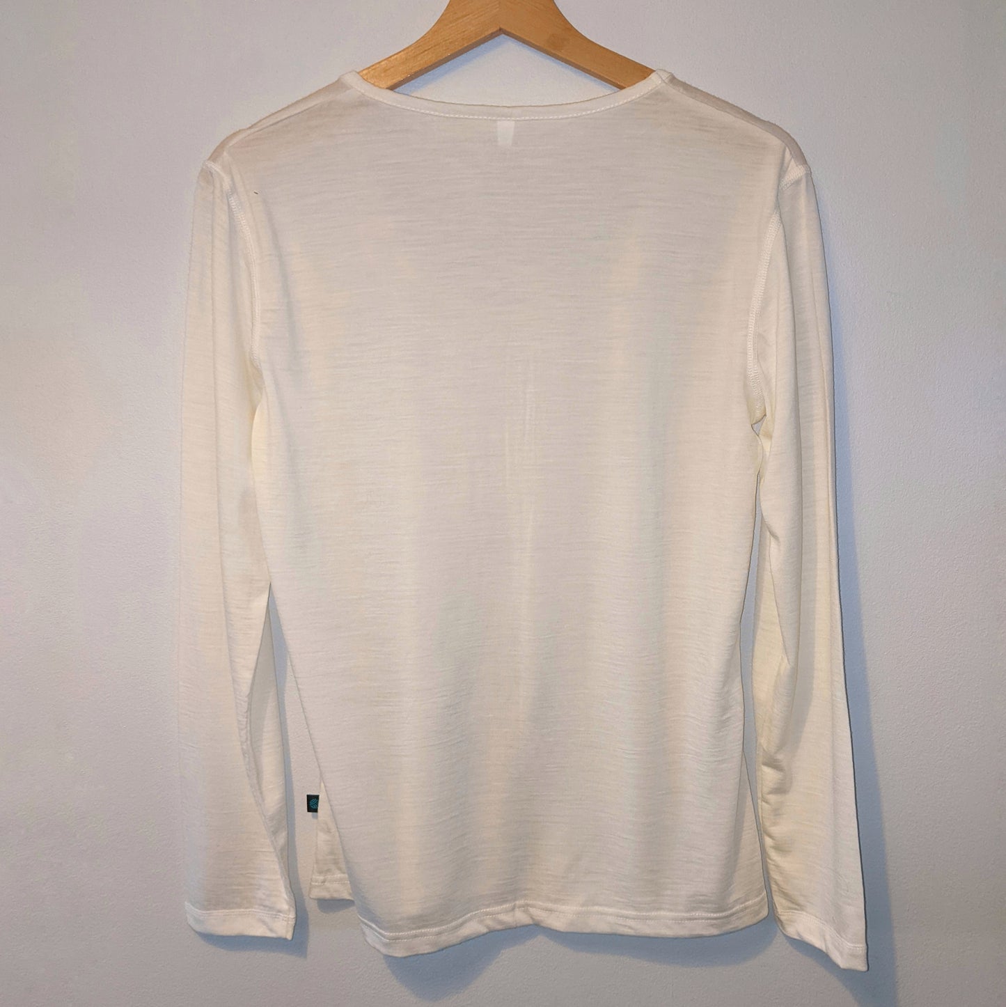 Soft White Long Sleeved Scoop Neck Merino Wool Womens Vest