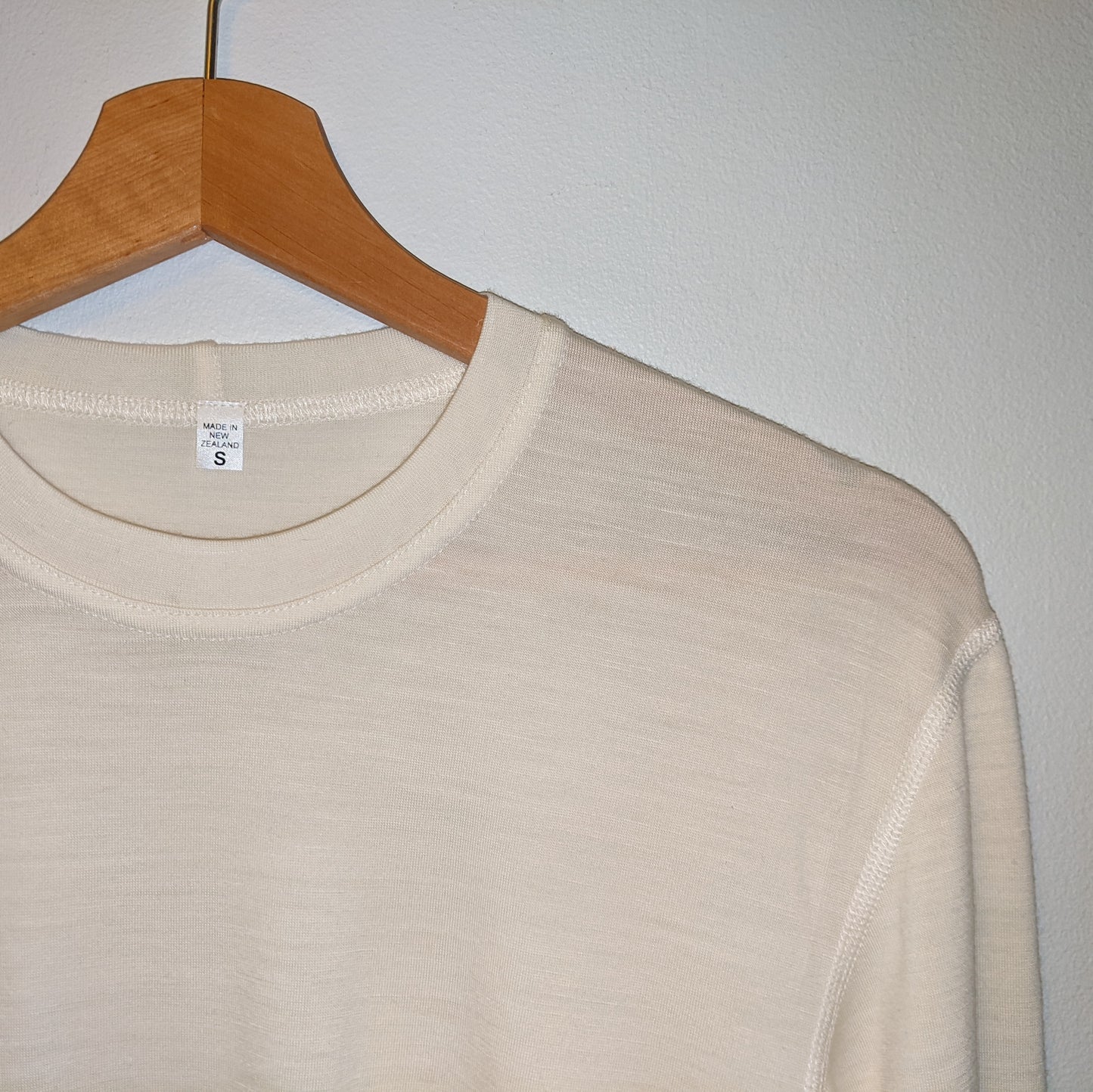 Soft White Merino Wool Mens Top