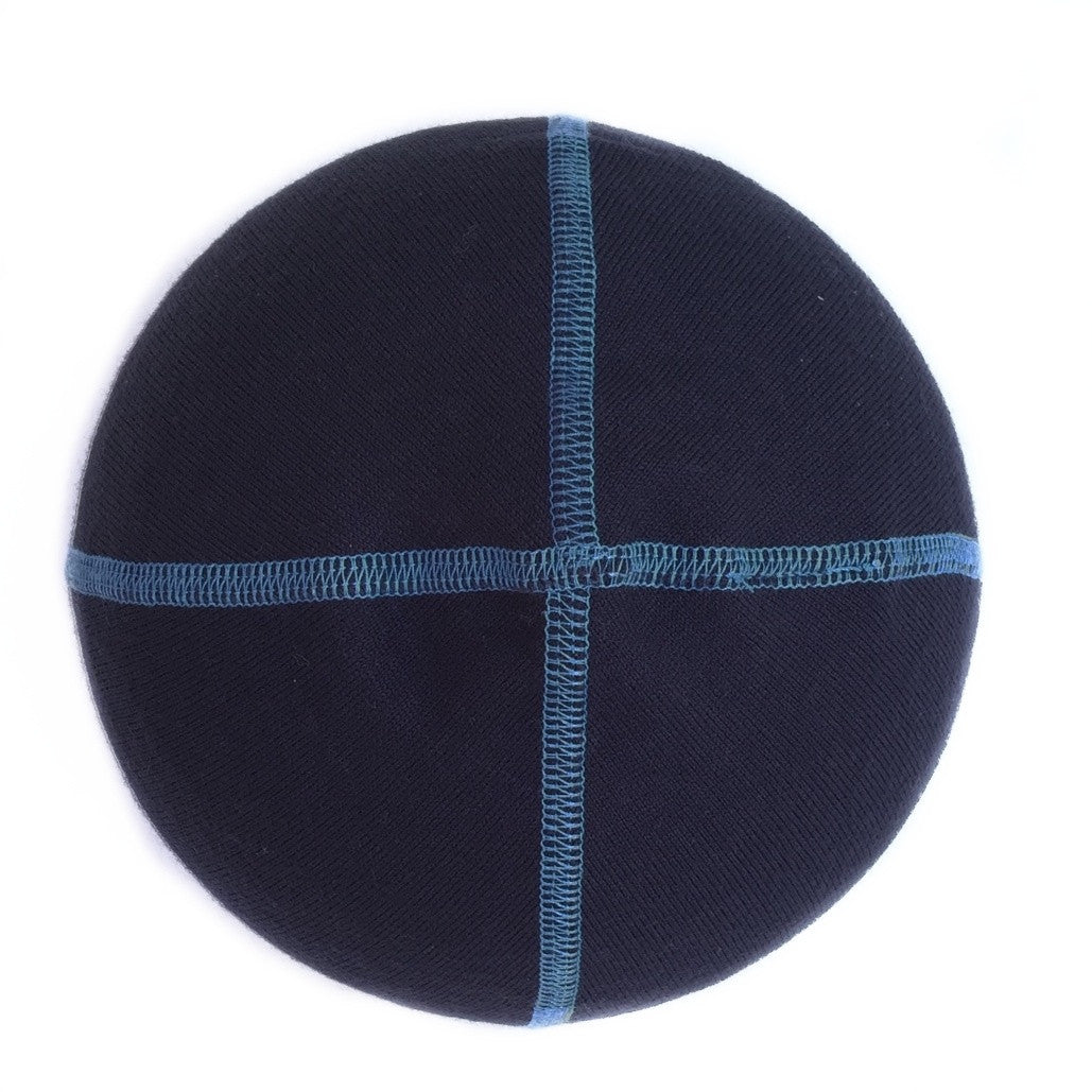 Navy Blue Merino Wool Beanie