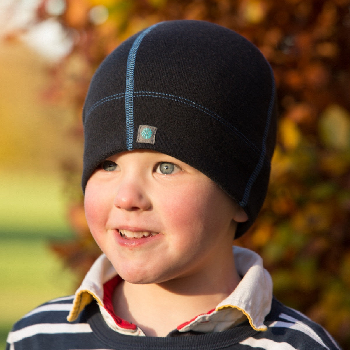 Navy Blue Merino Wool Beanie