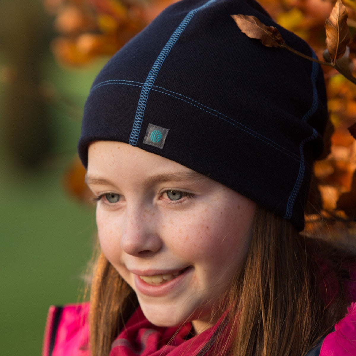 Navy Blue Merino Wool Beanie