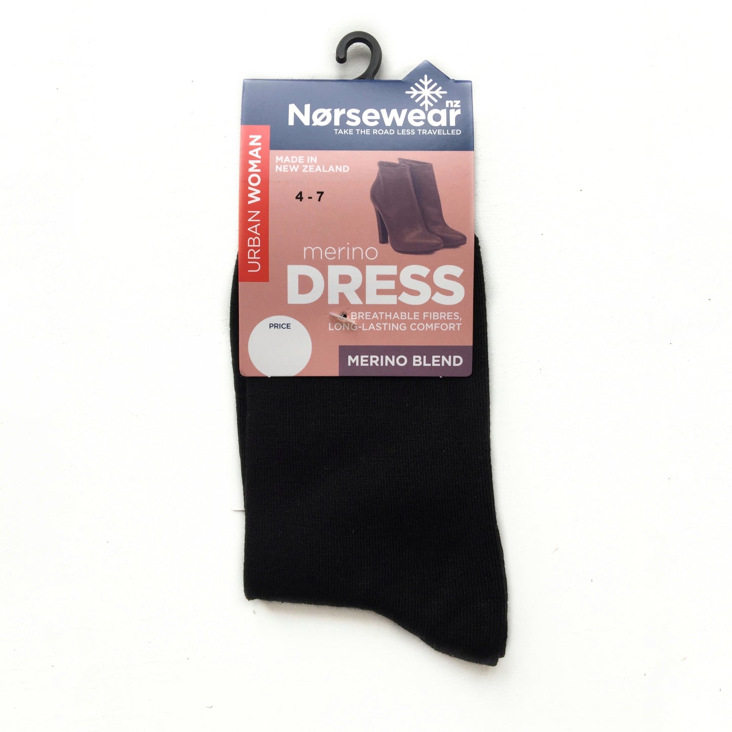 Black Merino Wool Ladies Socks