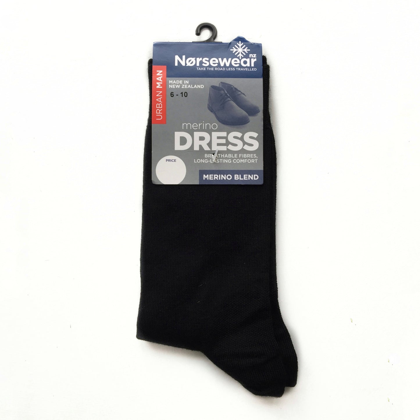 Black Merino Wool Mens Socks