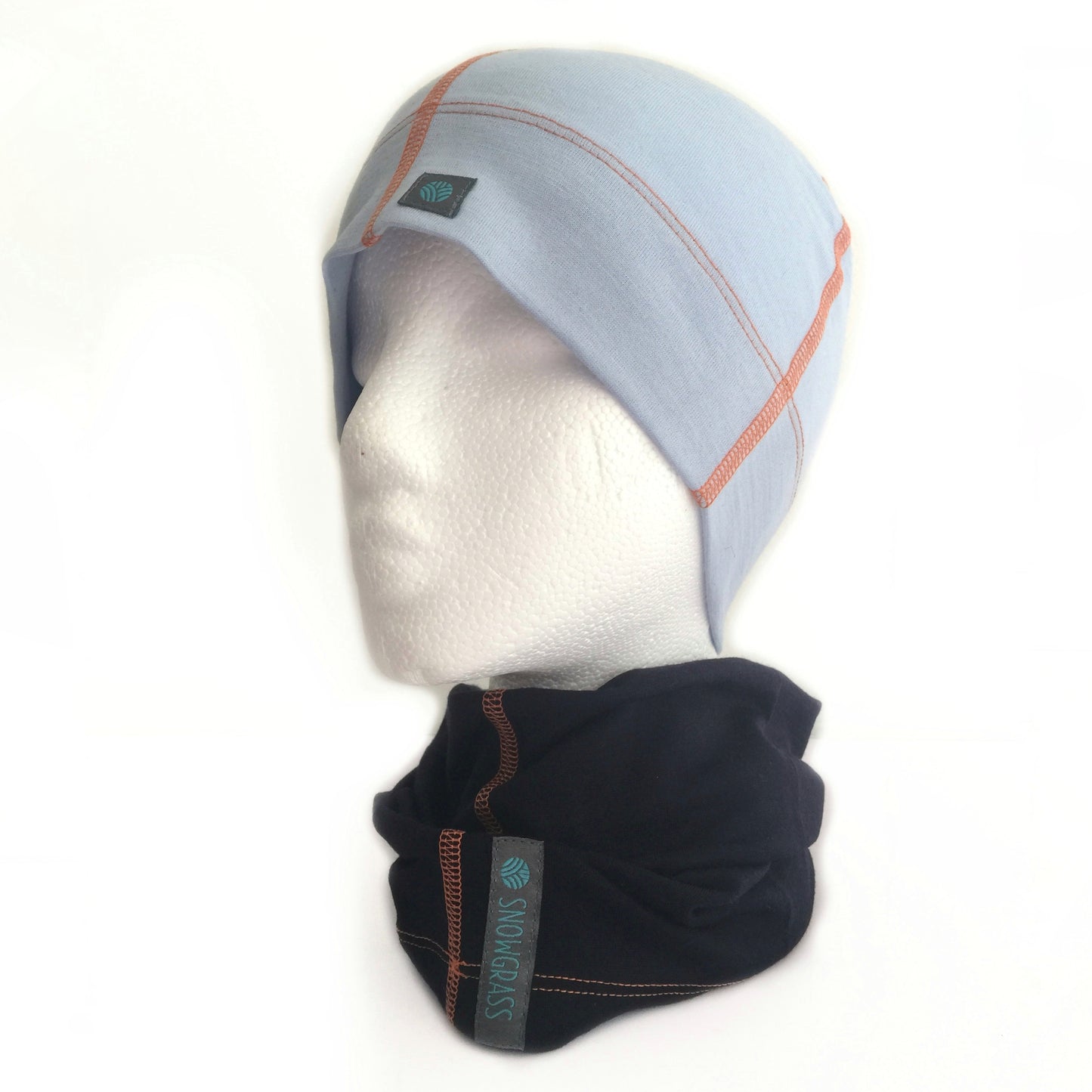 Light Blue Merino Wool Beanie Hat