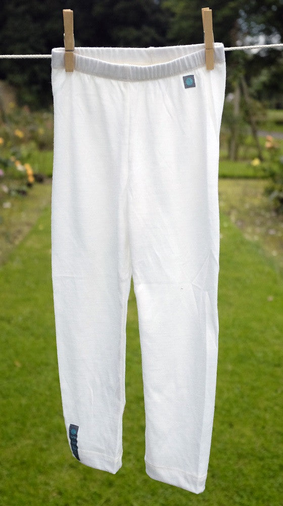Soft White Merino Wool Leggings