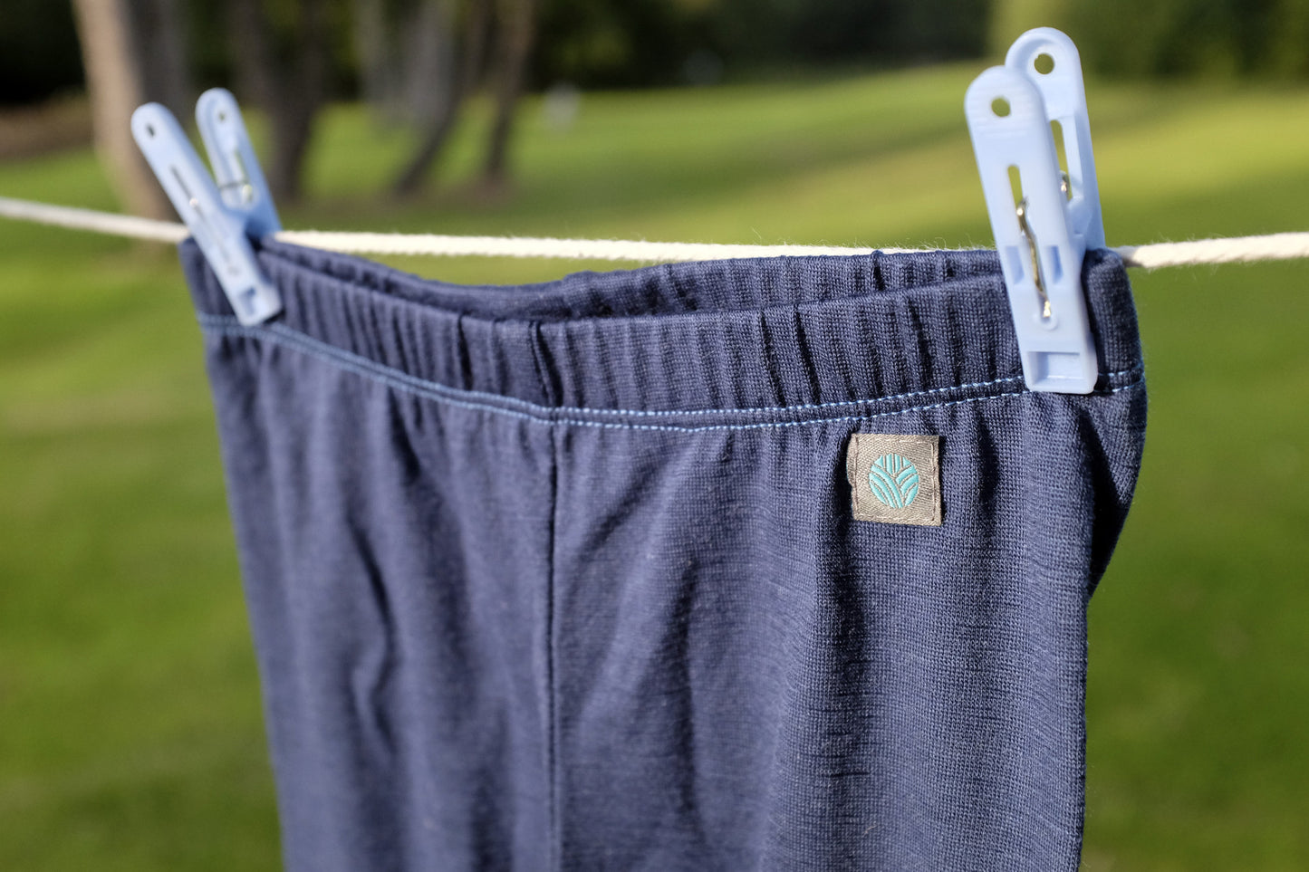 Blue Night Merino Wool Leggings