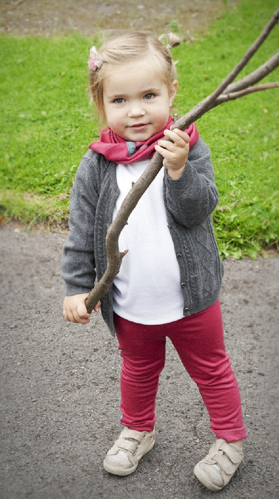 Lipstick Pink Merino Wool Leggings