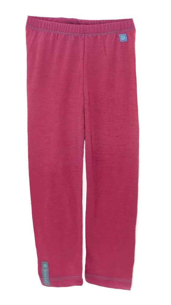 Lipstick Pink Merino Wool Leggings