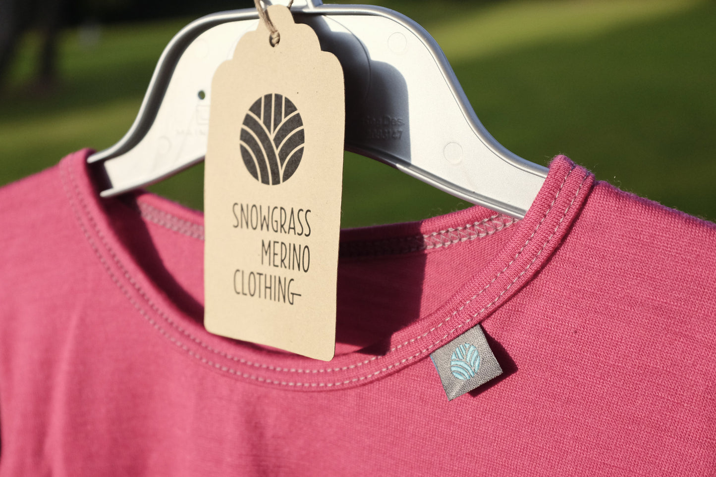 Lipstick Pink Merino Wool Long Sleeved Children's Top