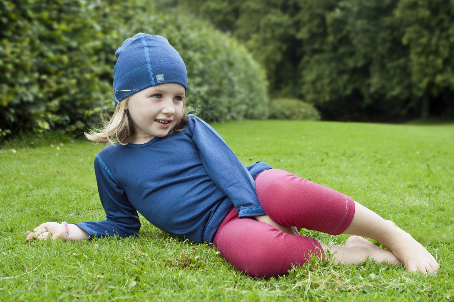 Blue Night Merino Wool Long Sleeved Children's Top