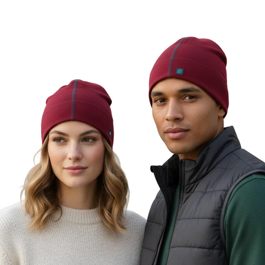 Unisex Chilli Red Merino Wool Beanie