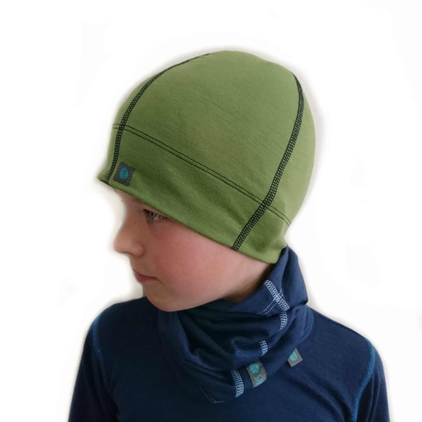 Adults Leaf Green Merino Wool Beanie