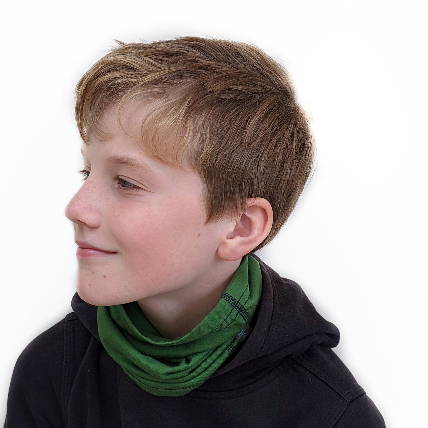 Leaf Green Merino Wool Neck Gaiter