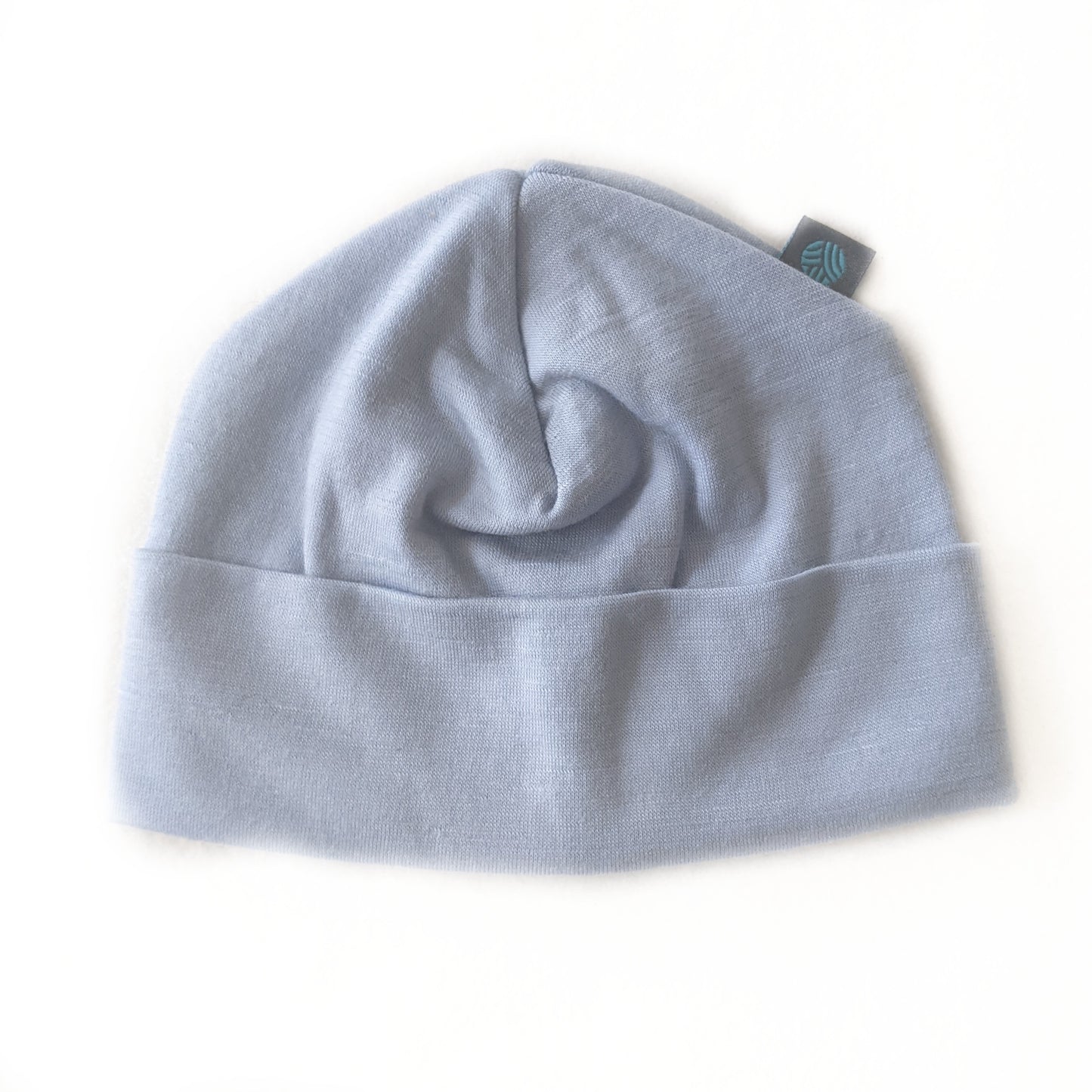 Merino Wool Blue Swaddle Blanket + Hat Gift Set