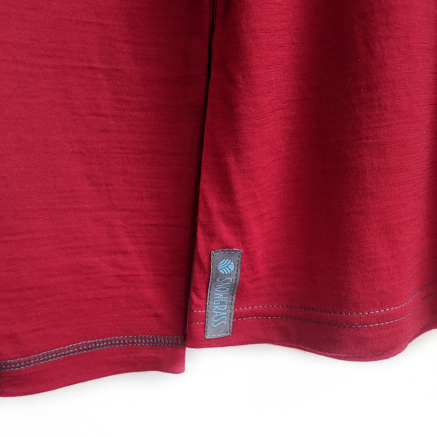 Chilli Red Long Sleeved Merino Wool Womens Top