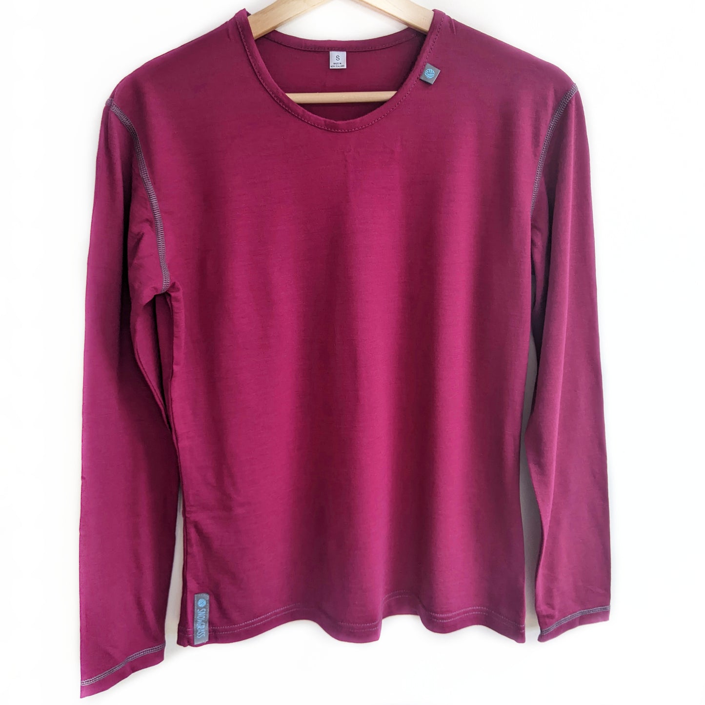 Loganberry Long Sleeved Merino Wool Womens Top