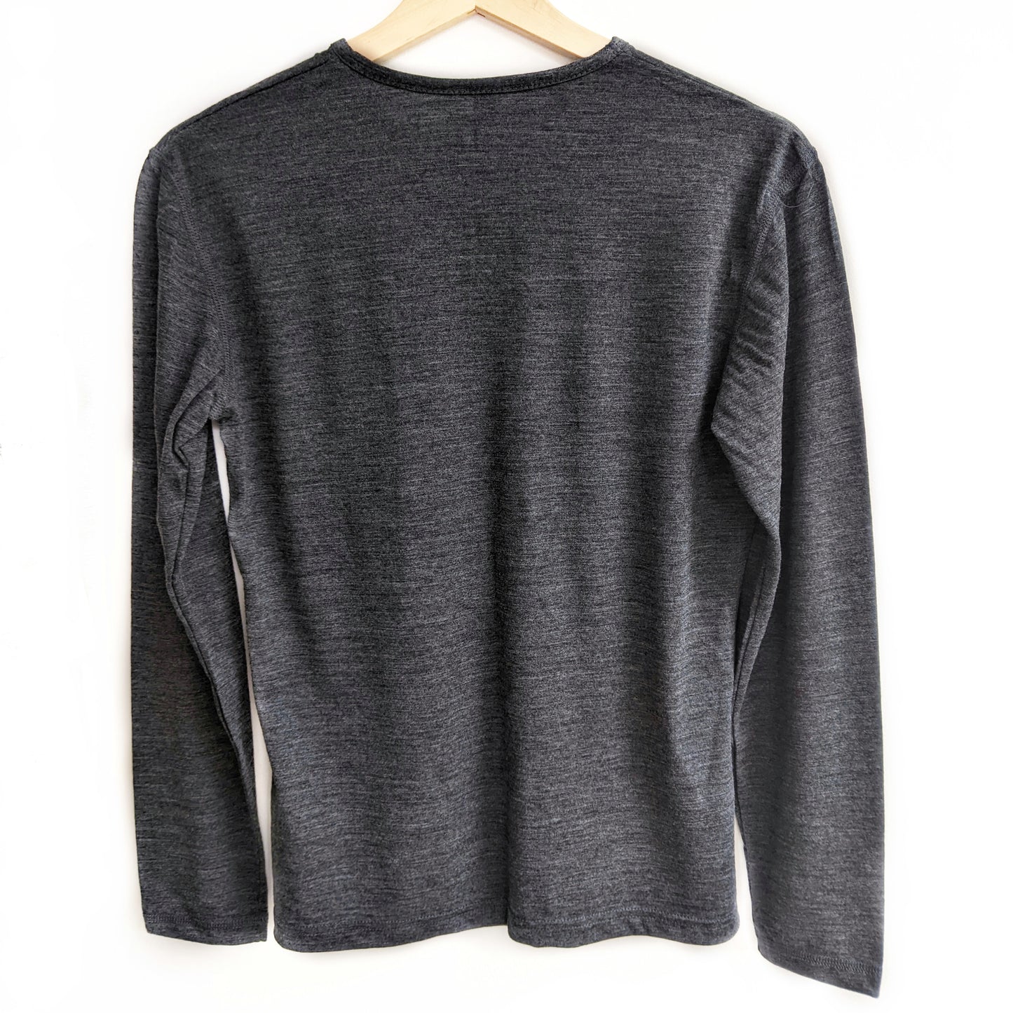 Charcoal Long Sleeved Merino Wool Womens Vest