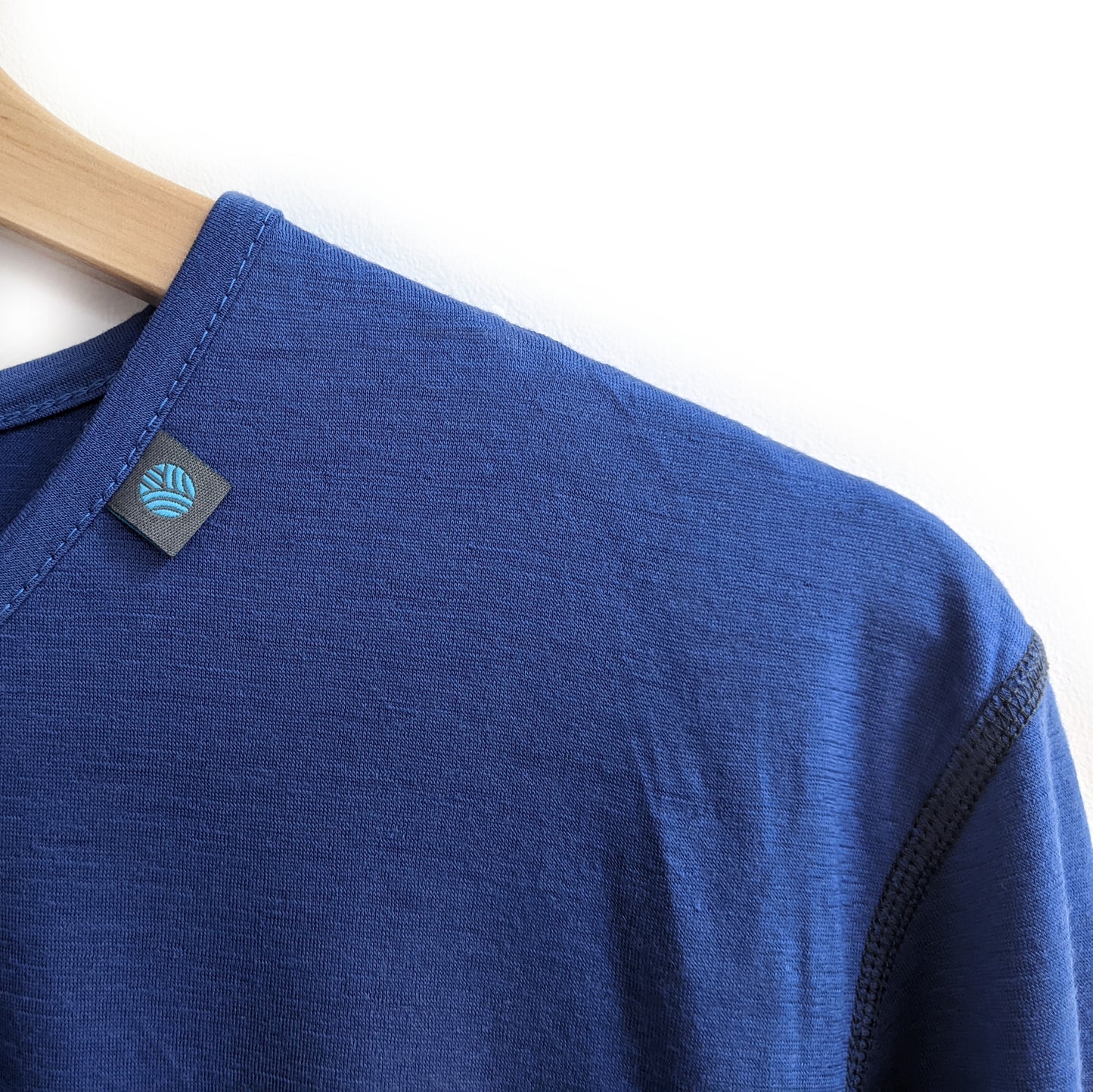 Lapis Blue Long Sleeved Merino Wool Womens Top