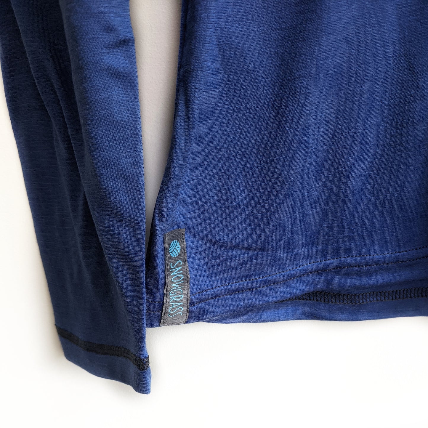 Lapis Blue Long Sleeved Merino Wool Womens Top