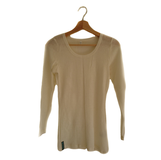 Ivory Pointelle Merino Wool Womens Vest