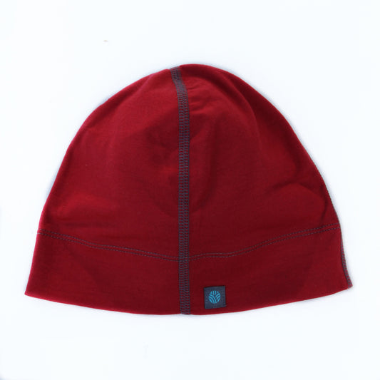 Red Merino Wool Beanie