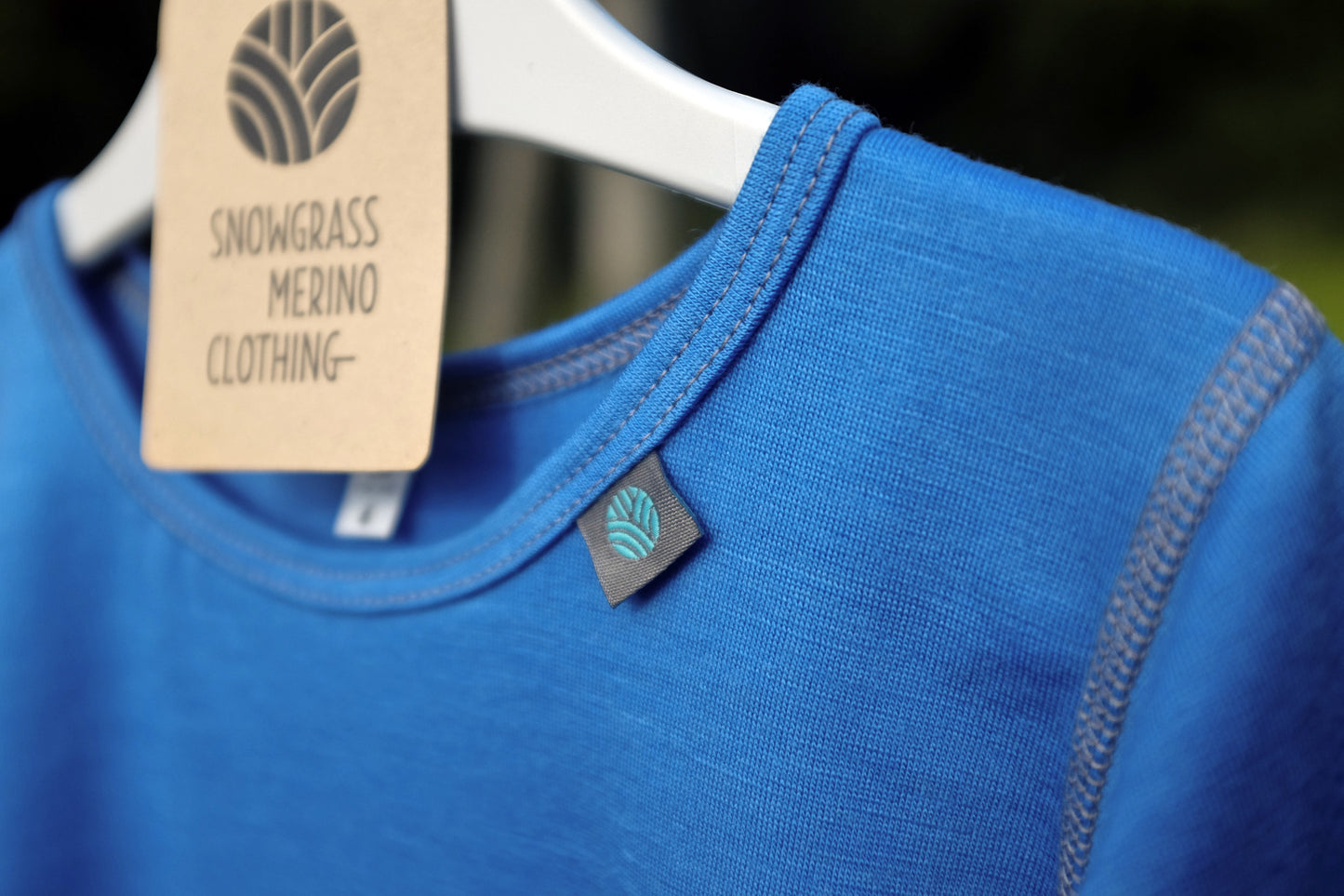 Lapis Blue Merino Wool Long Sleeved Top
