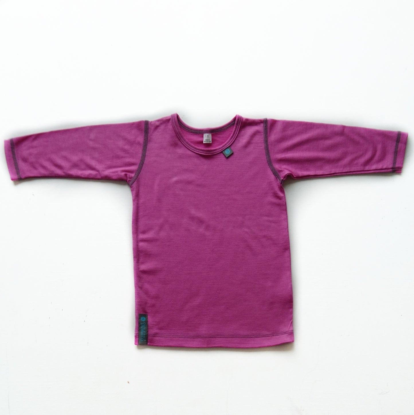 Bright Pink Merino Wool Childrens Top