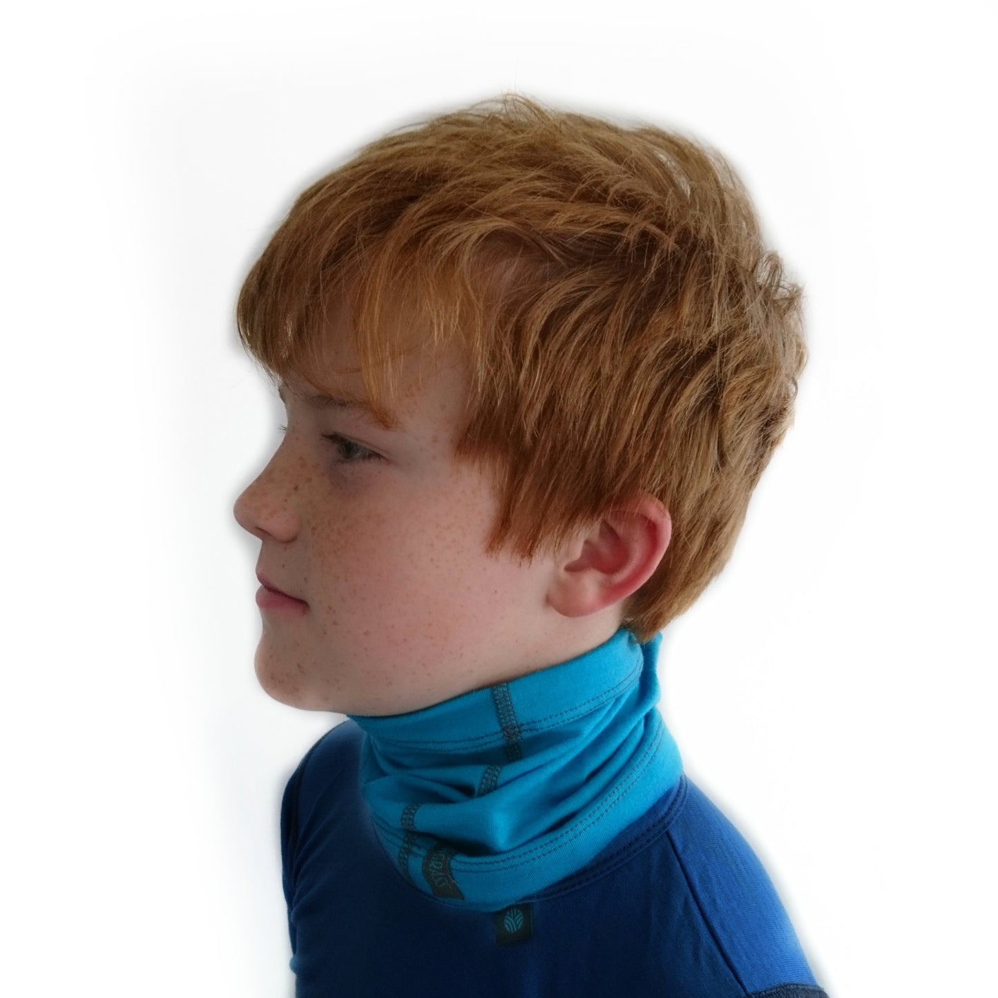 Turquoise Merino Wool Neck Gaiter