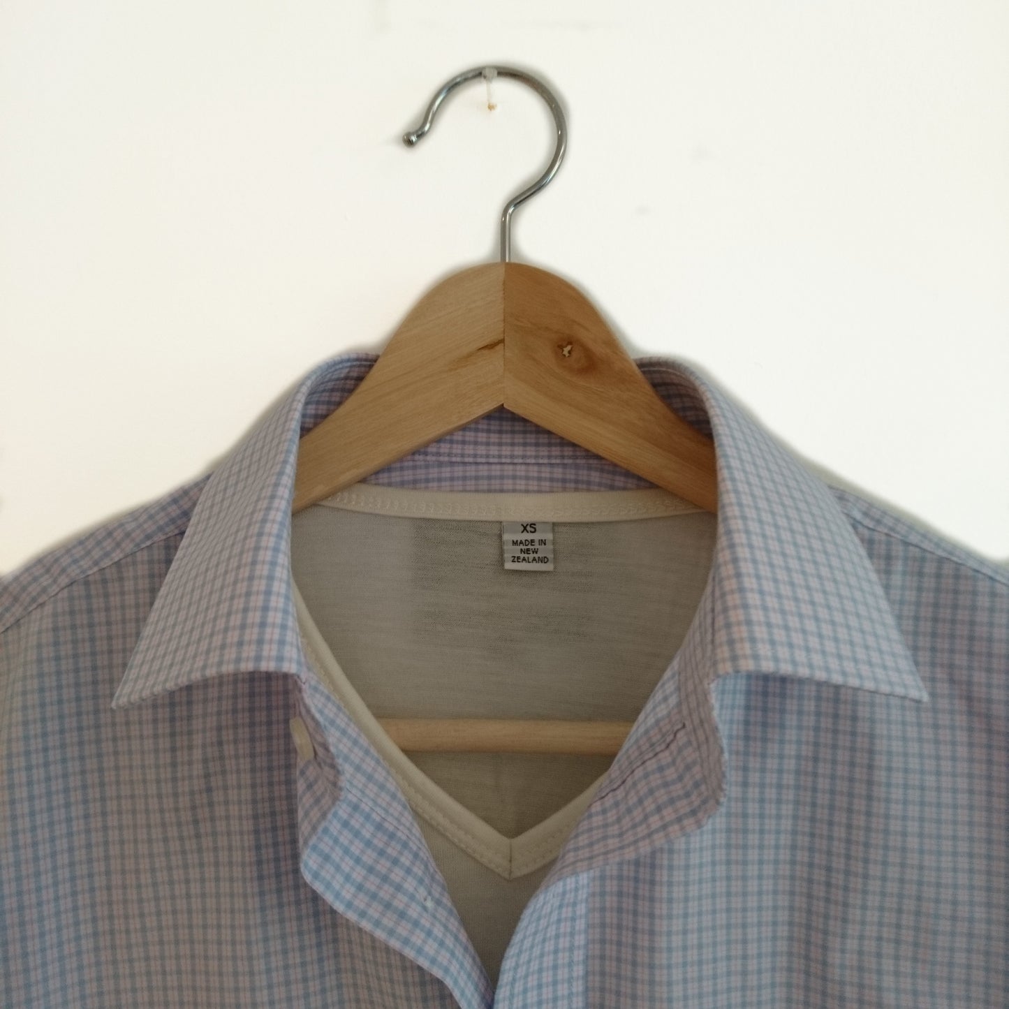 Soft White V Neck Merino Wool Short Sleeved Mens Top