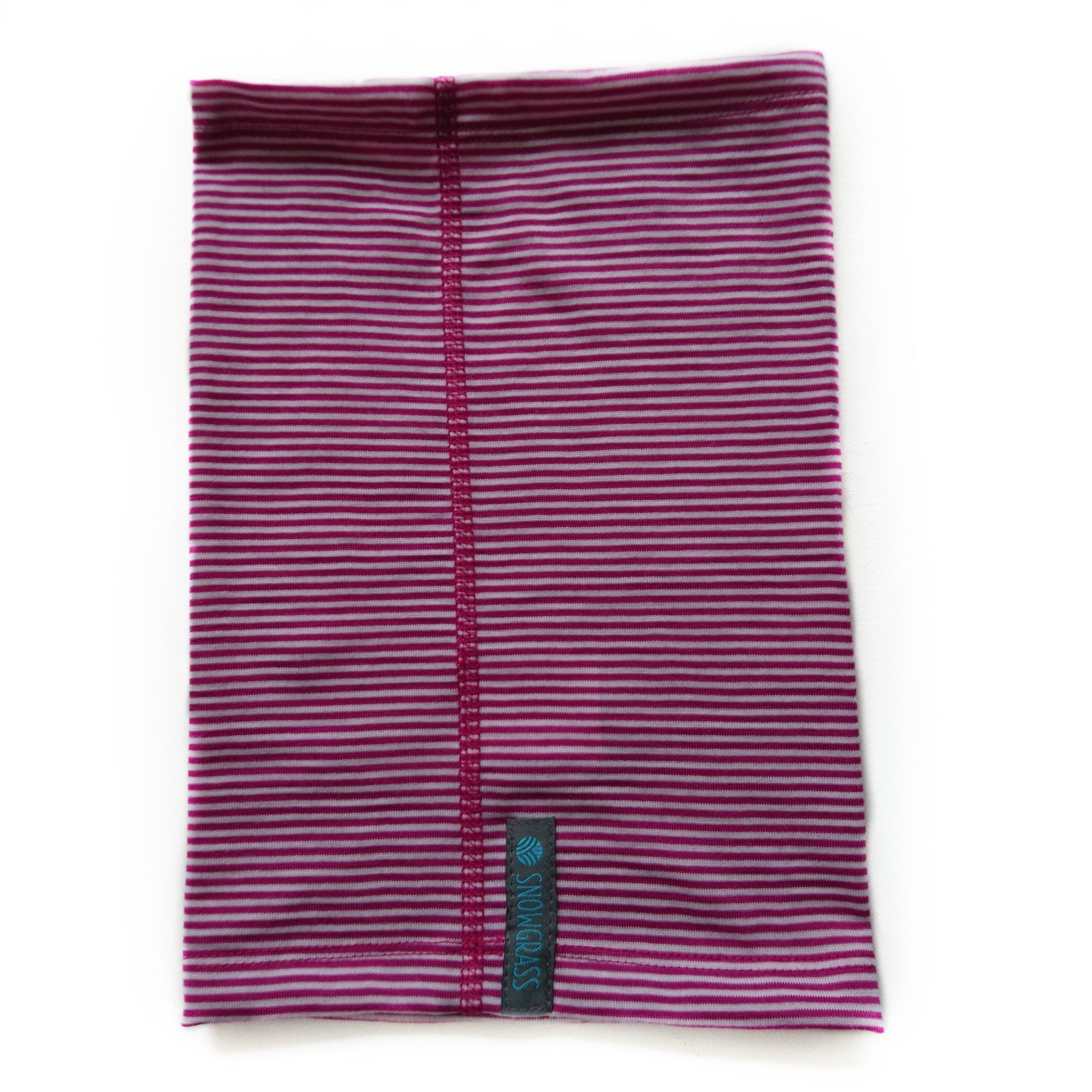 Pink Stripe Merino Wool Neck Gaiter