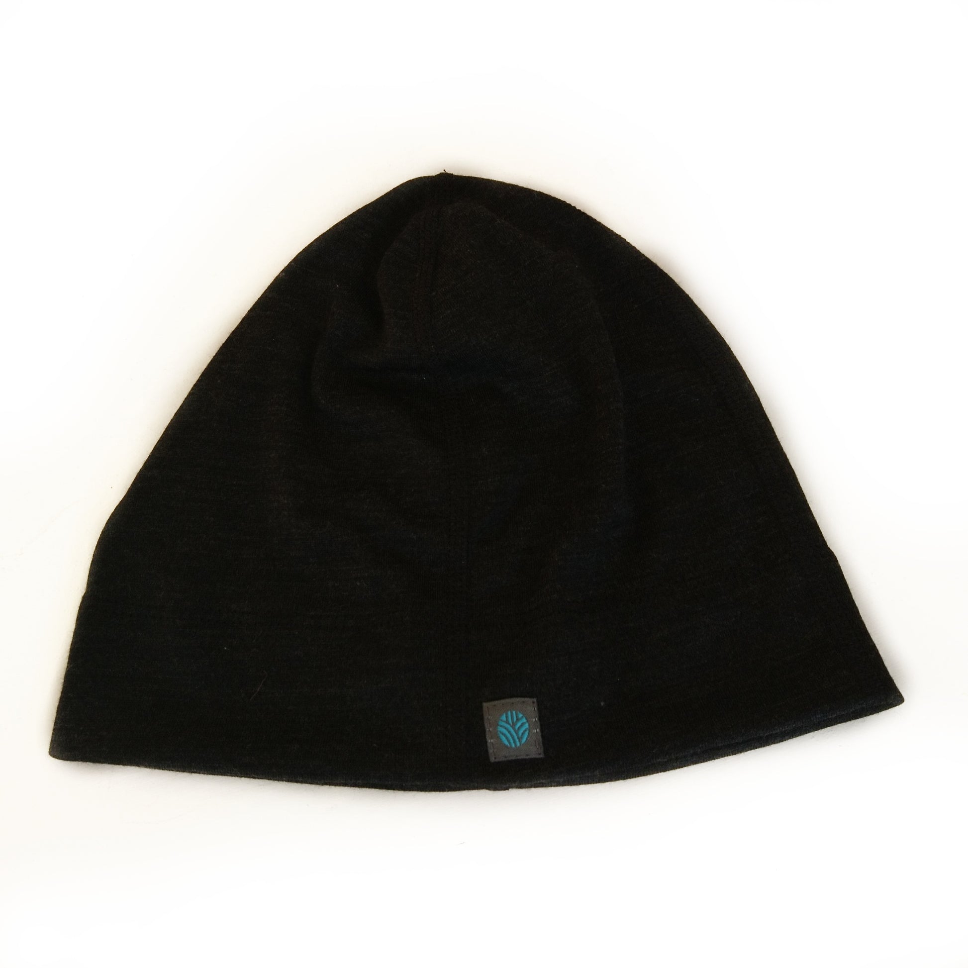 Black Merino Wool Beanie