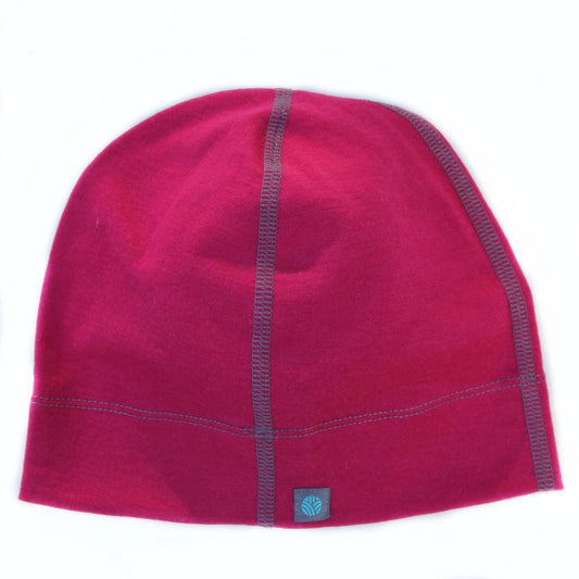 Pink Merino Wool Beanie