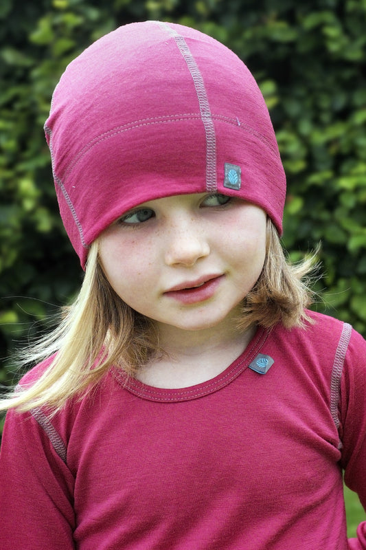 Lipstick Pink Merino Wool Long Sleeved Top