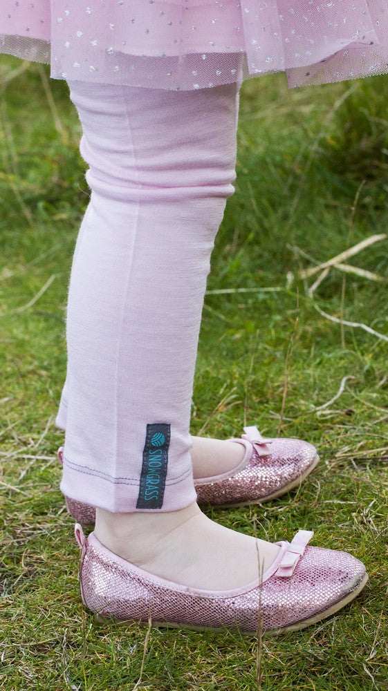 Powder Pink Merino Wool Leggings