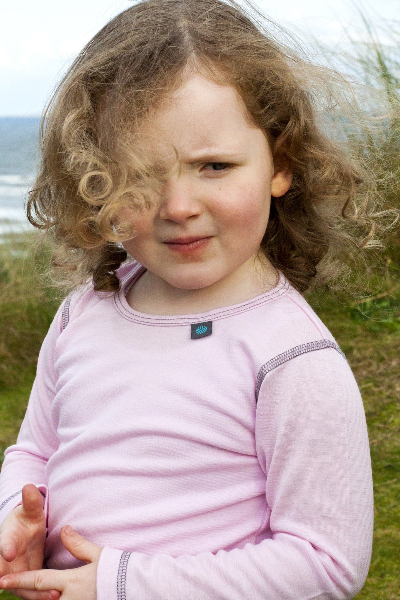 Powder Pink Merino Wool Long Sleeved Top