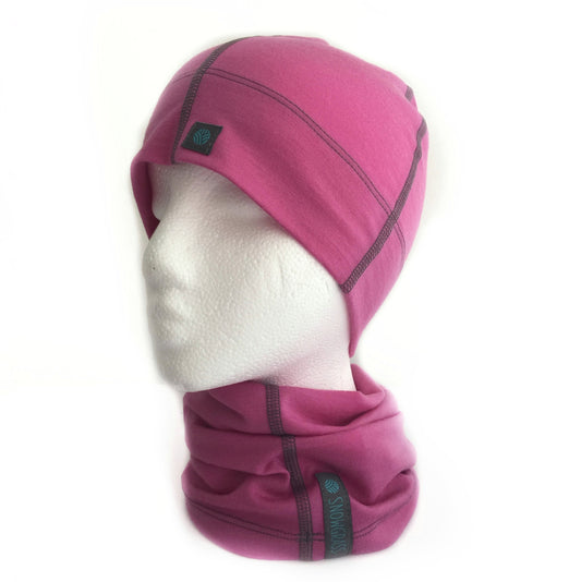 Pink Merino Wool Beanie