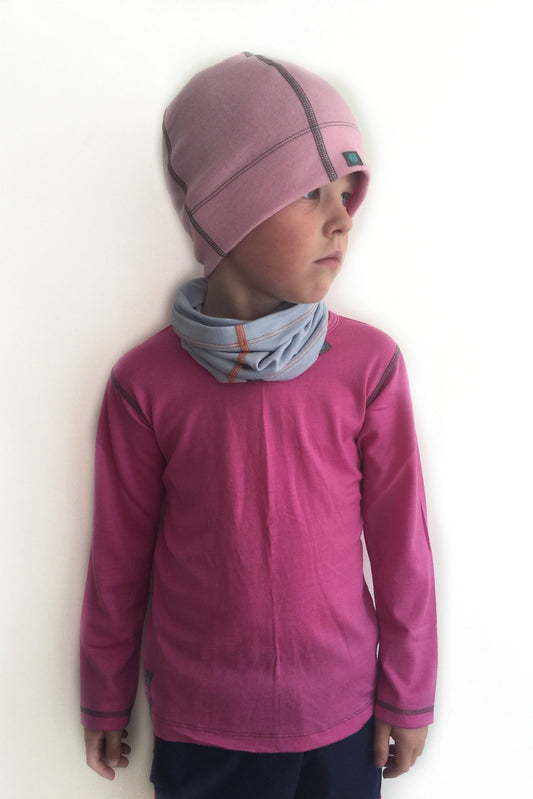 Bright Pink Merino Wool Childrens Top