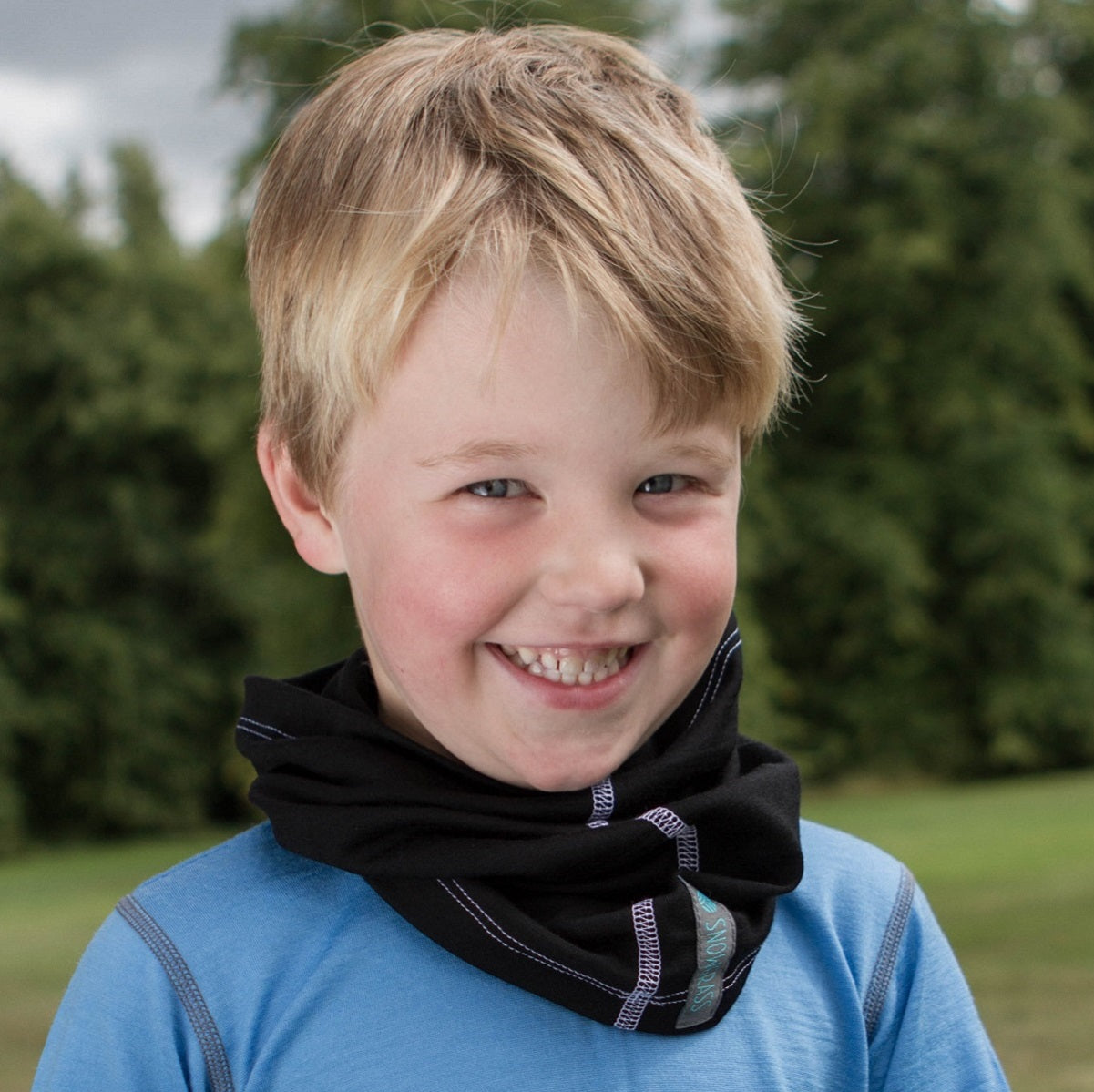 Black Merino Wool Neck Gaiter