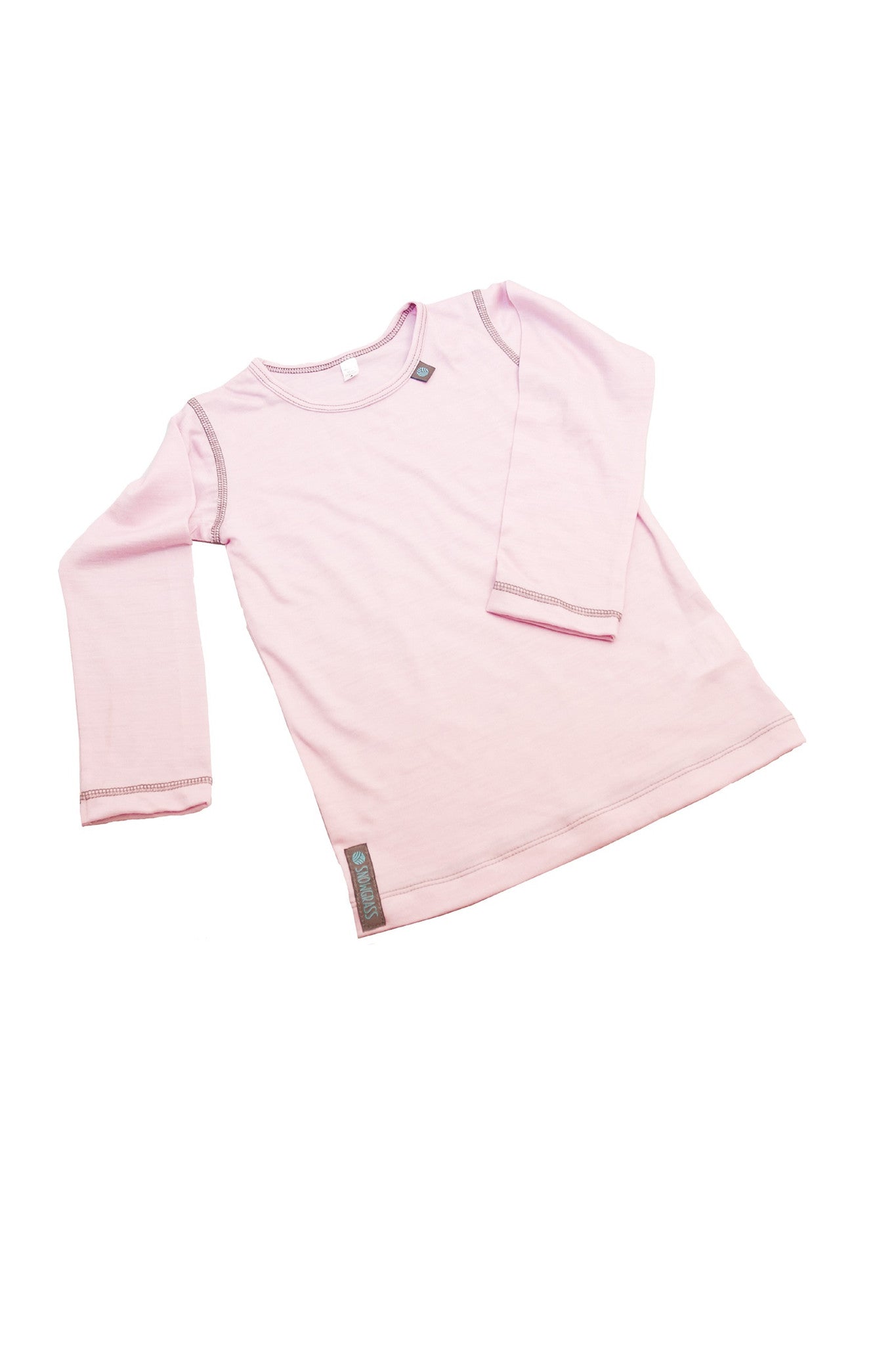 Powder Pink Merino Wool Long Sleeved Top