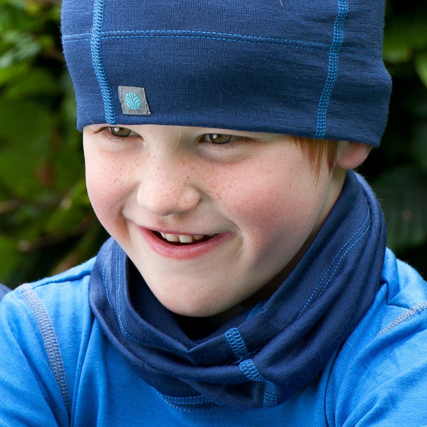 Blue Merino Wool Neck Gaiter