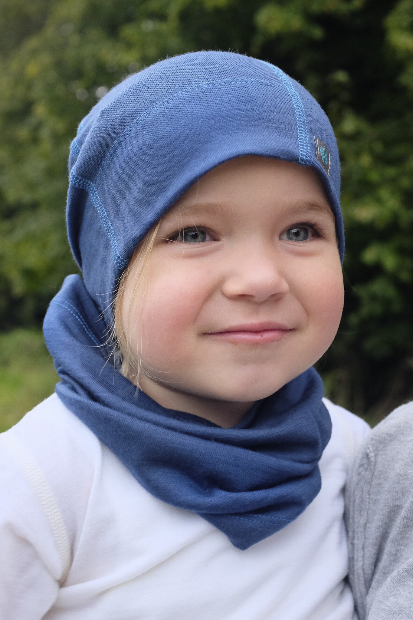 Blue Merino Wool Neck Gaiter